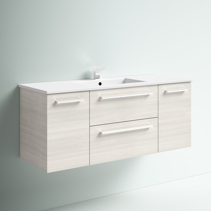 Mercury Row® Akron 48" WallMounted Single Bathroom Vanity Set